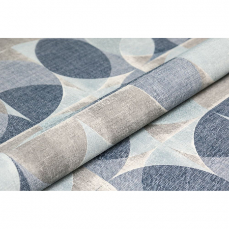 Обои виниловые Шафран мотив, синий, круги