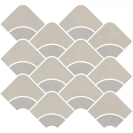 Декор Таделакт наборный серый светлый, серый матовый обрезной 30x28x0,9