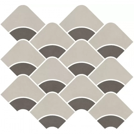 Декор Таделакт наборный серый светлый, коричневый матовый обрезной 30x28x0,9