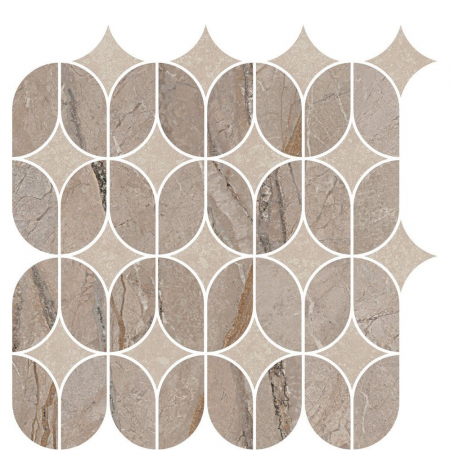 Декор Ифран наборный бежевый светлый глянцевый обрезной 30x32,5x0,9