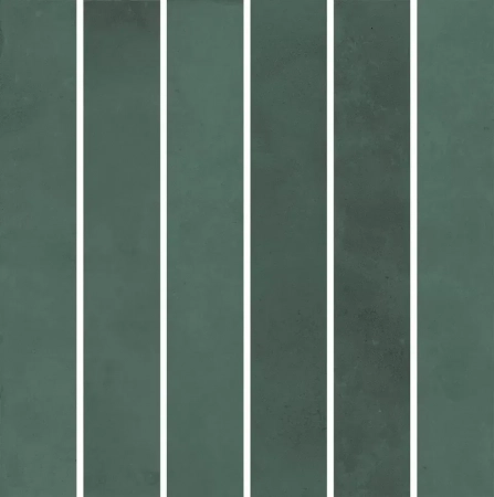 Декор Фес мозаичный зелёный тёмный глянцевый 15x15x0,77