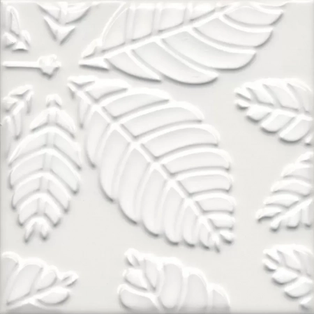 Декор Агдаль 1 белый матовый структура 15x15x0,9