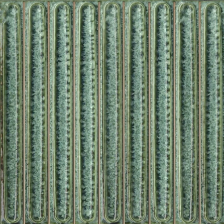 Декор чипсет Далия зелёный глянцевый 20x20x0,95