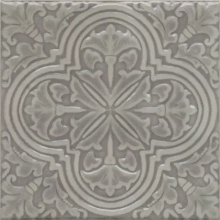 Декор Фес серый глянцевый 15x15x0,77