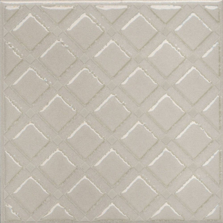 Декор Бахия 1 серый светлый глянцевый 9,8x9,8x0,7