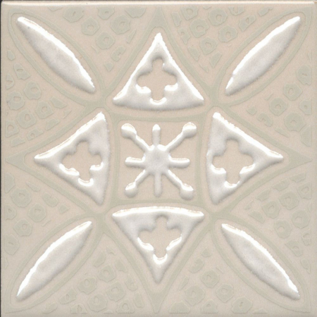 Декор Бахия 2 бежевый светлый глянцевый 9,8x9,8x0,7