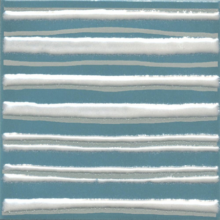 Декор Бахия 3 бирюзовый глянцевый 9,8x9,8x0,7