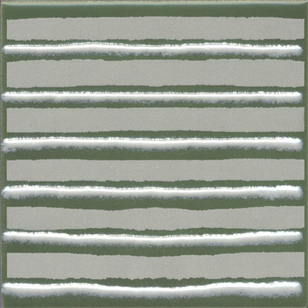 Декор Бахия 4 зелёный глянцевый 9,8x9,8x0,7