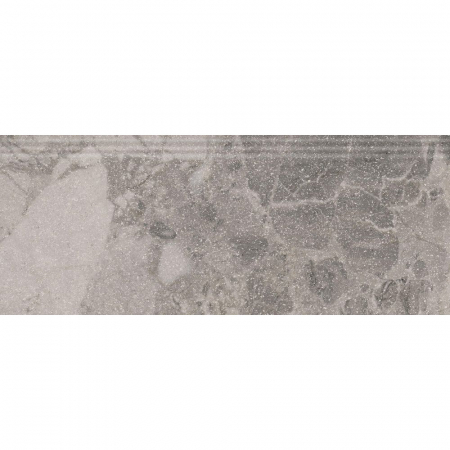 Плинтус Рабат Стоун серый матовый обрезной 30x12x1,3