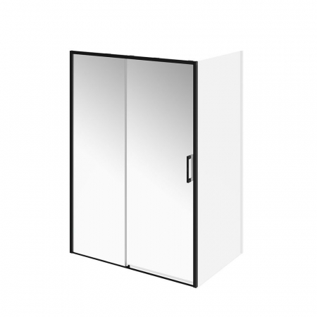 Душевая дверь LINDO, раздвижная с функцией soft close, 140х195, матовый черный