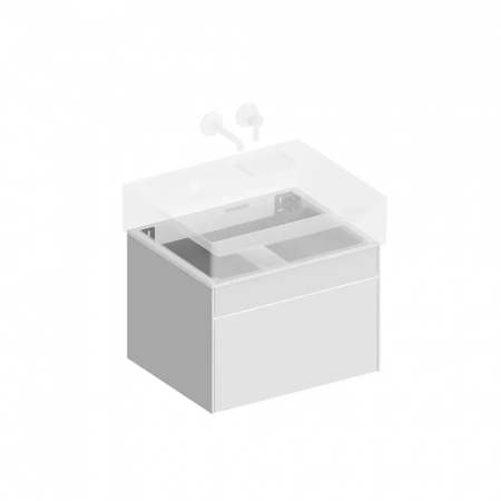 Тумба LOGICA подвесная 2 ящика 60 см, белоснежный