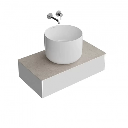 Тумба MAGICA подвесная 90, 1 ящик, утренний серый матовый