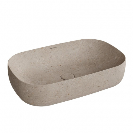 Раковина MAGICA накладная 65 с донным клапаном, бежевый камень