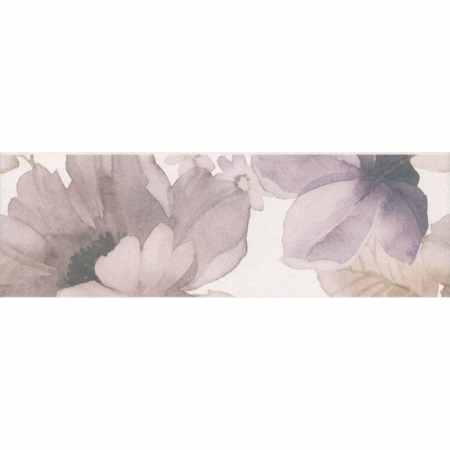 Бордюр Город на воде Цветы матовый обрезной 25х8