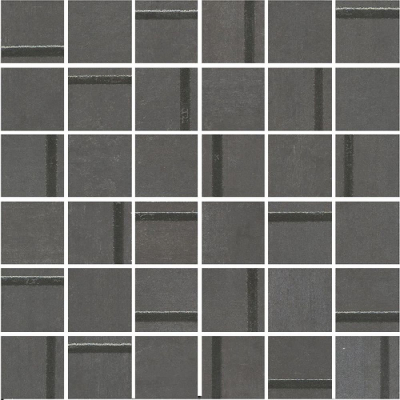 Декор Гварди 1 мозаичный антрацит матовый обрезной 30x30x0,9