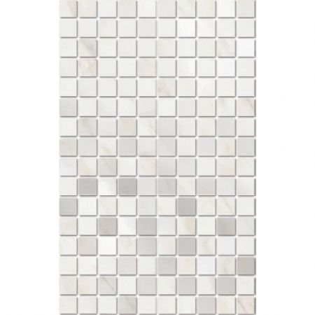 Декор Гран Пале белый мозаичный глянцевый 25х40