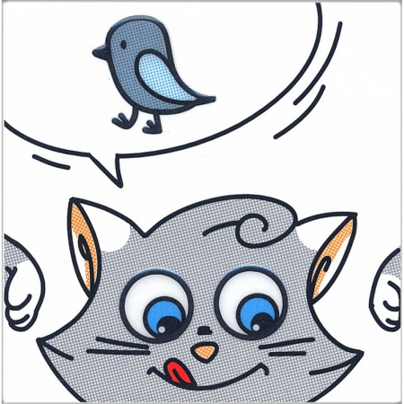 Декор Кошки-Мышки. Птичка матовый 20х20