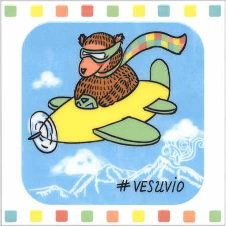 Декор Большое путешествие Везувий глянцевый 20х20