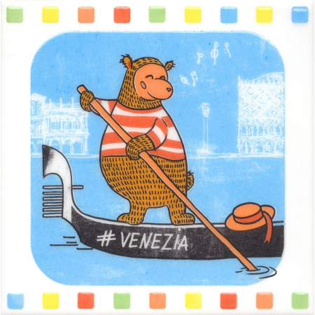 Декор Большое путешествие Venezia глянцевый 20х20