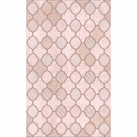 Декор Фоскари розовый глянцевый 25х40