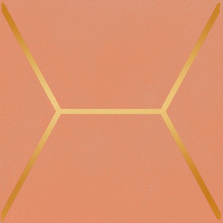 Декор Витраж оранжевый глянцевый 15х15