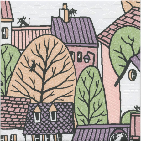 Декор Городок 1 матовый 20х20