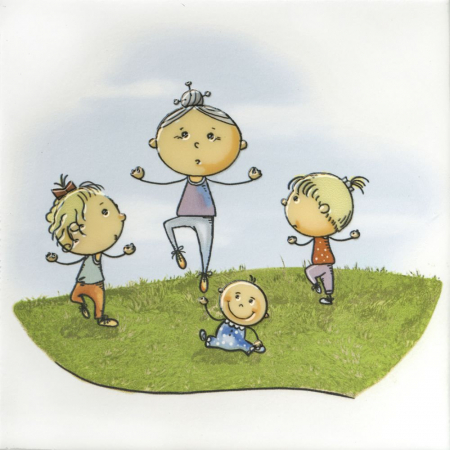 Декор Весёлые старты ?Йога? 20х20