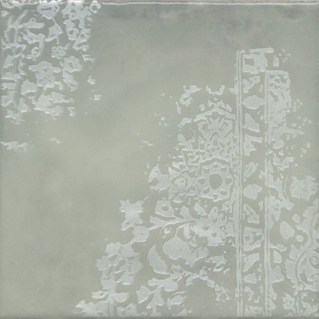 Декор Адриатика 3 зелёный глянцевый 20x20x0,69