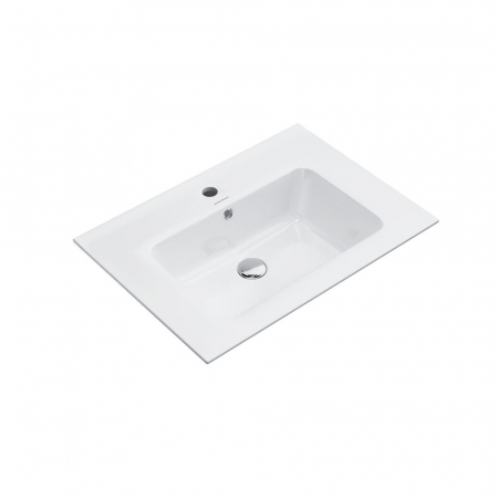 Раковина PIANO подвесная/мебельная 65, белая глянцевая