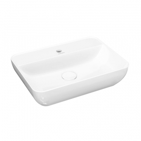 Раковина PLAZA накладная 55, белая глянцевая