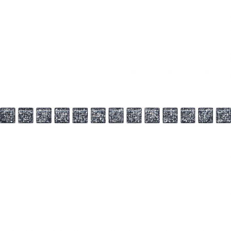 Керамический бордюр 20х1,4 Карандаш Бисер черный серебро глянцевый