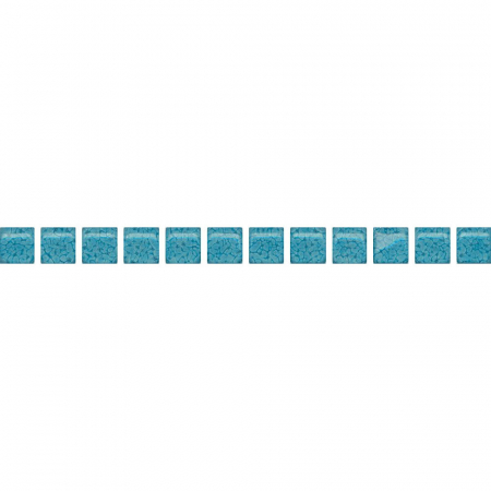 Керамический бордюр 20х1,4 Бисер бирюзовый глянцевый