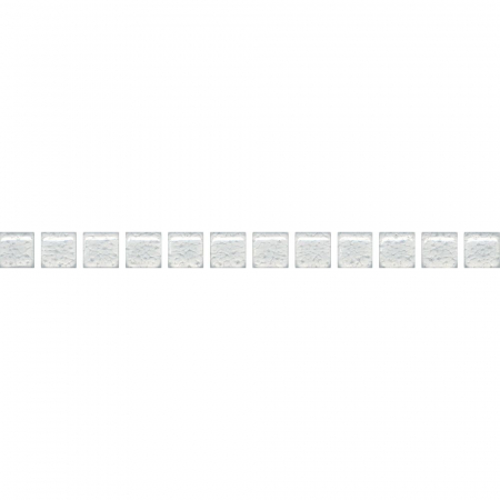 Керамический бордюр 20х1,4 Бисер белый глянцевый