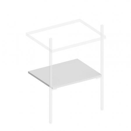 Полка PRO 55 см, белая матовая