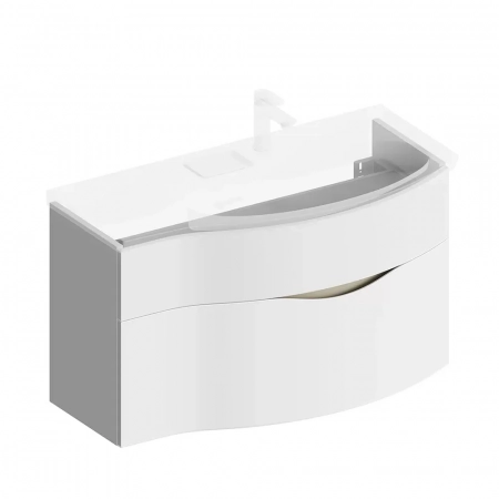 Тумба RIVA 100 см правая, белая матовая