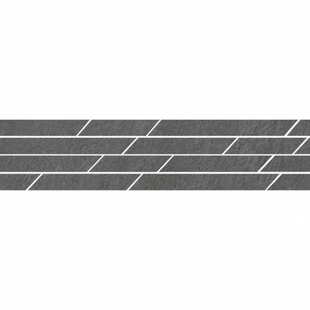 Бордюр Гренель серый темный мозаичный 46,8х9,8