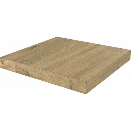 Ступень угловая клееная левая Сальветти капучино 33х33