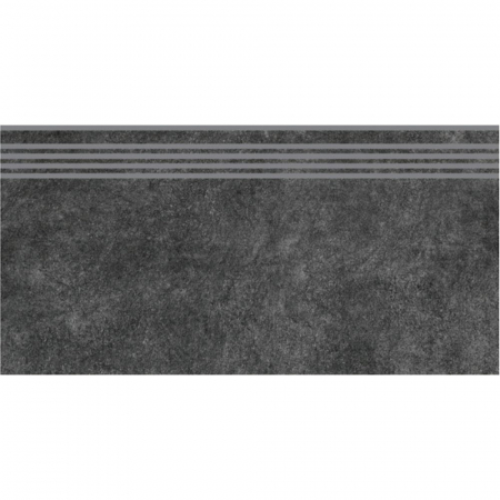 Ступень Королевская дорога черный обрезной 30х60