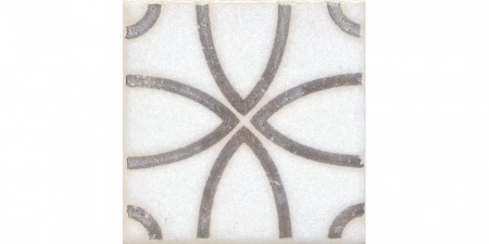 Вставка Амальфи орнамент коричневый 9,8x9,8x0,7