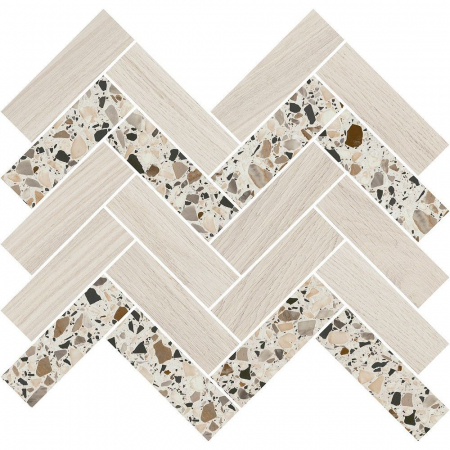 Декор Монтиони мозаичный миндальный 34х35,5