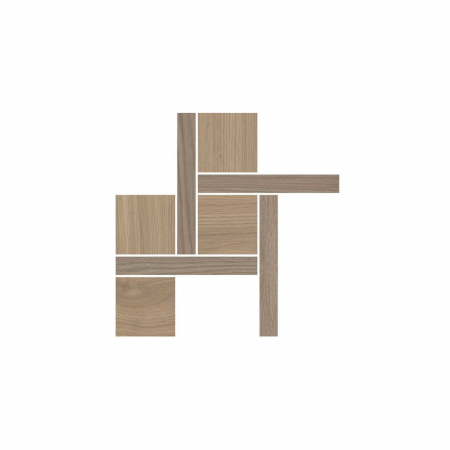 Декор Альберони 2 мозаичный коричневый светлый матовый обрезной 27,5x27,5x0,9