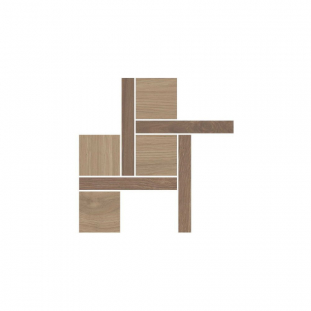 Декор Альберони 3 мозаичный коричневый матовый обрезной 27,5x27,5x0,9