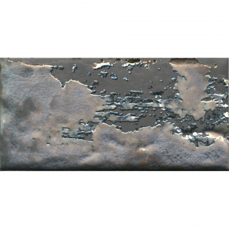 Декор Граффити металл серый темный матовый 9,9х20