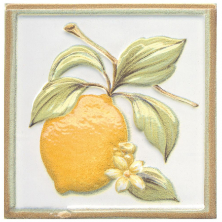 Декор Капри Лимончики глянцевый 9,8х9,8