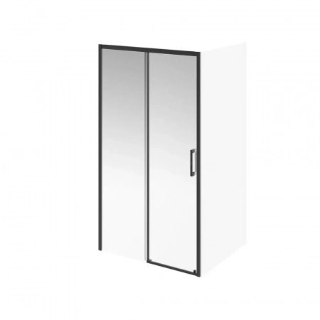 Душевая дверь VETRO, раздвижная, 110х195, матовый черный