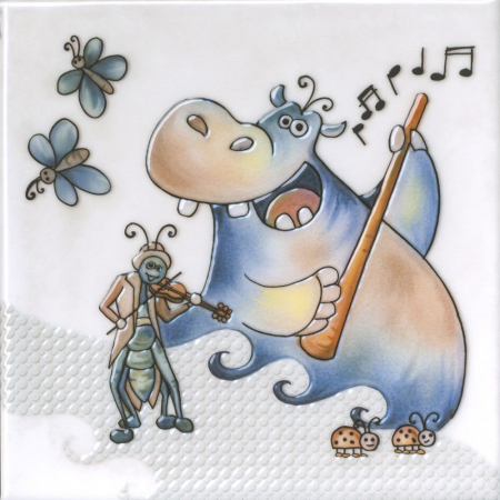 Декор Симфония 1 глянцевый 20х20