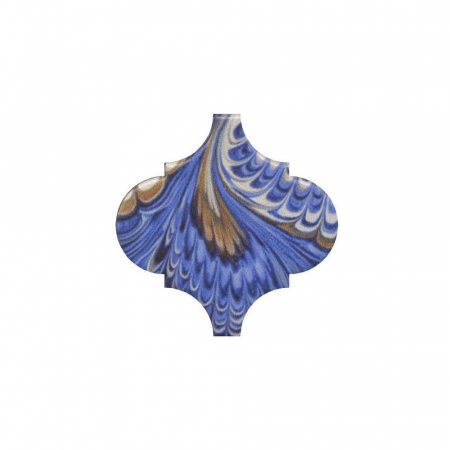 Декор Арабески Венеция синий матовый 6,5x6,5x0,69