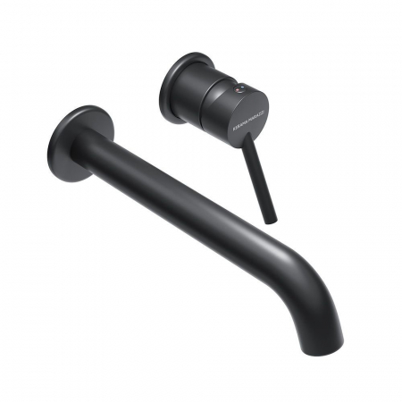 Смеситель для раковины XPRO настенный с внутренней частью, черный матовый