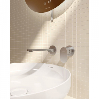 Смеситель для раковины SIARA настенный, с внутренней частью, нержавеющая сталь