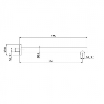 Настенный кронштейн для душа ETERNA, брашированная медь, pvd